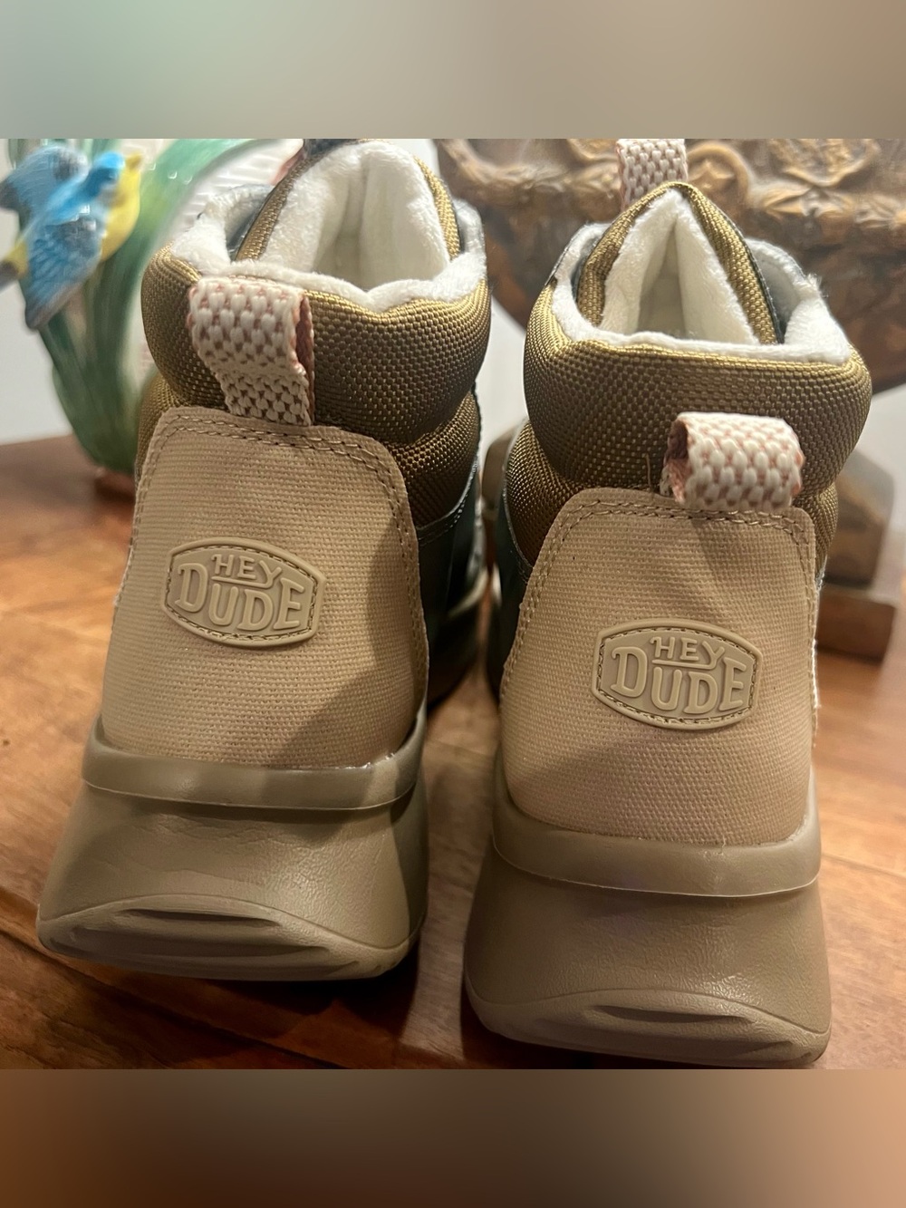 Hey Dude women’s Gray, gold and khaki High-Top Boots - Picture 5 of 11